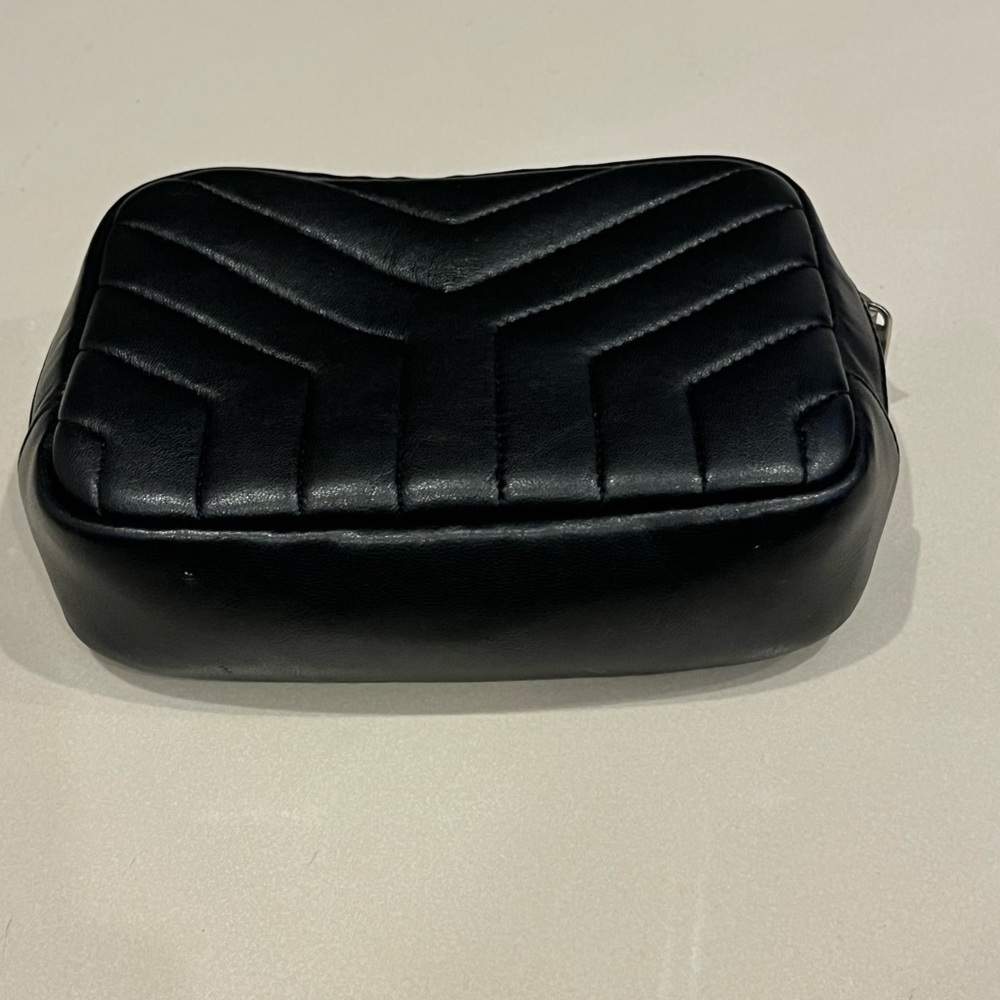 SAINT LAURENT Lambskin Y Quilted Monogram Loulou Cosmetic Case Black - Picture 7 of 12
